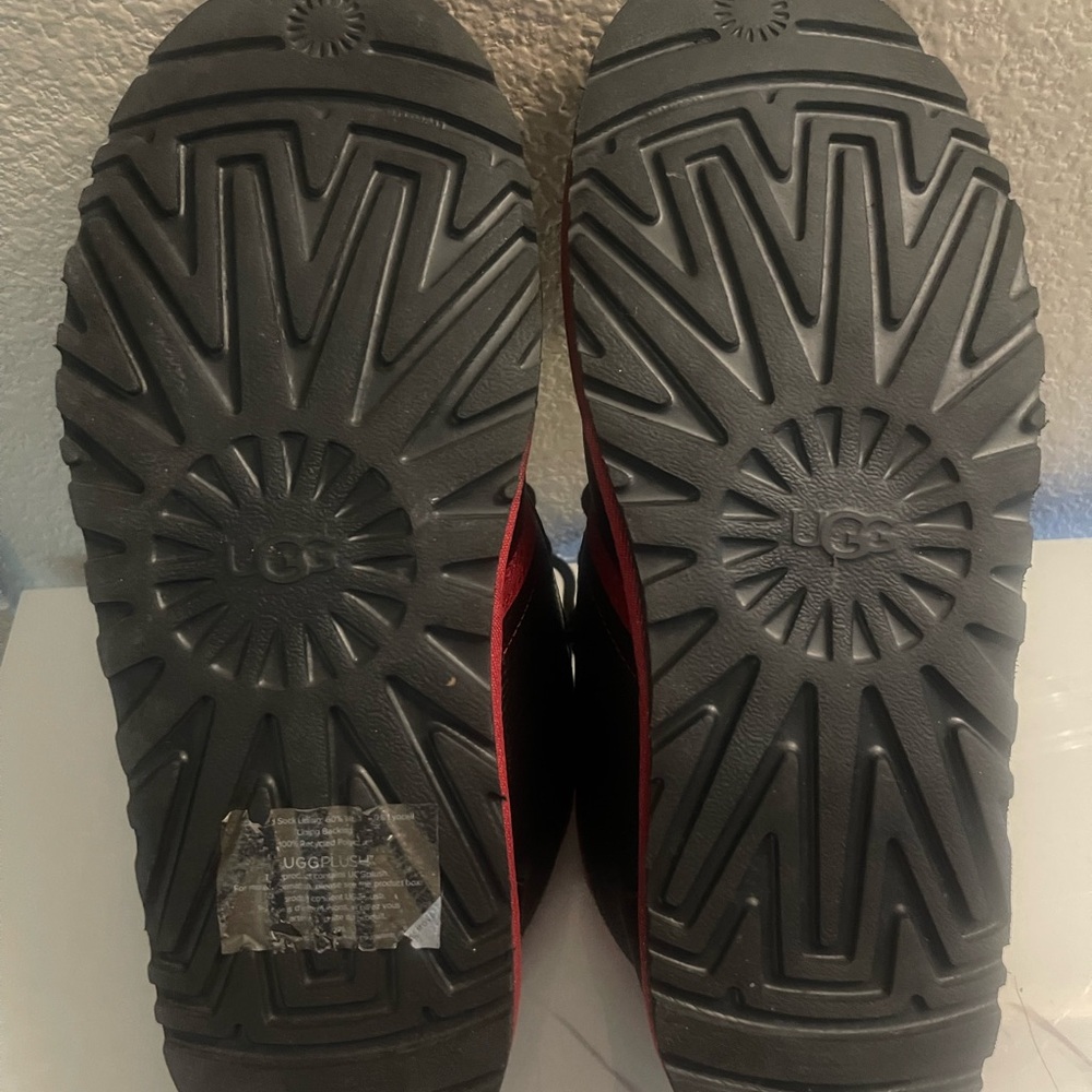 UGG Black and Red Winter Boots